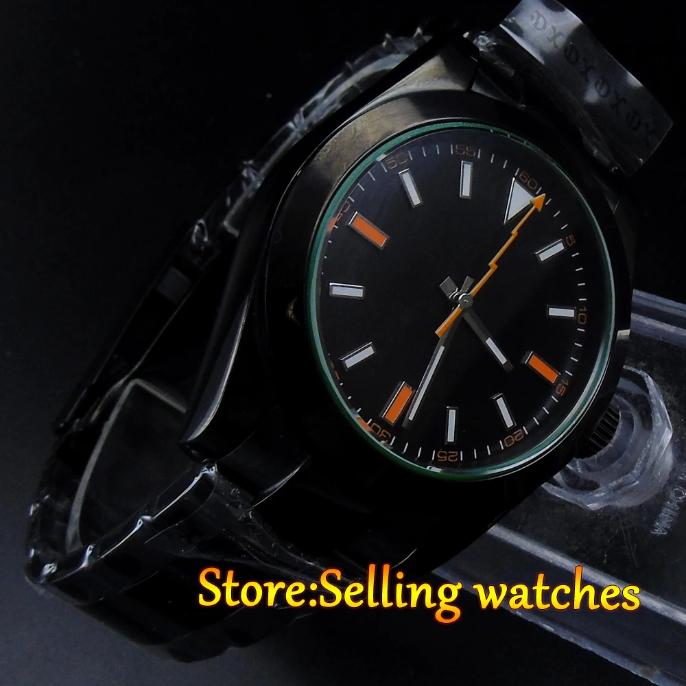 Мужские автоматические часы MIYOTA с черным циферблатом 40 мм|watch automatic men|watch menwatch men |