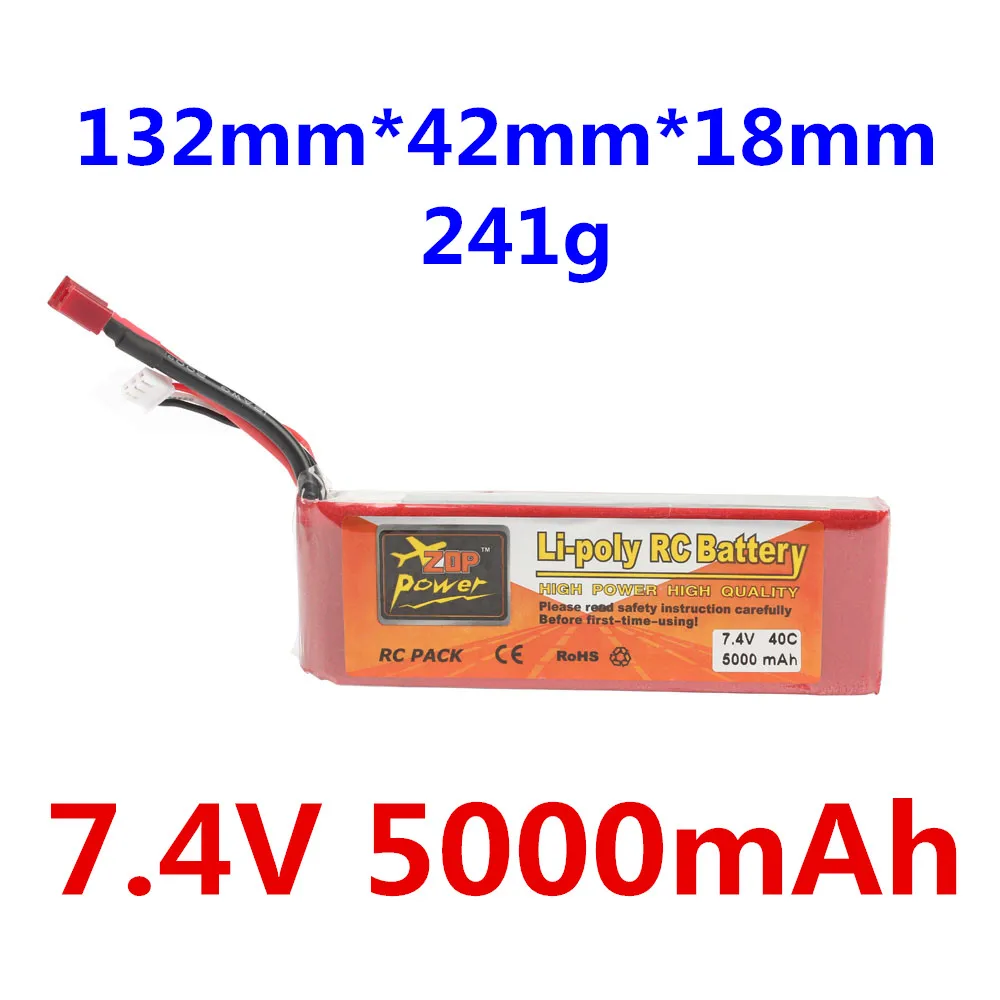 ZOP Power 7 4 В 2S 5000 мАч 40C Lipo аккумулятор XT60 или Т образный Разъем Детали для пульта