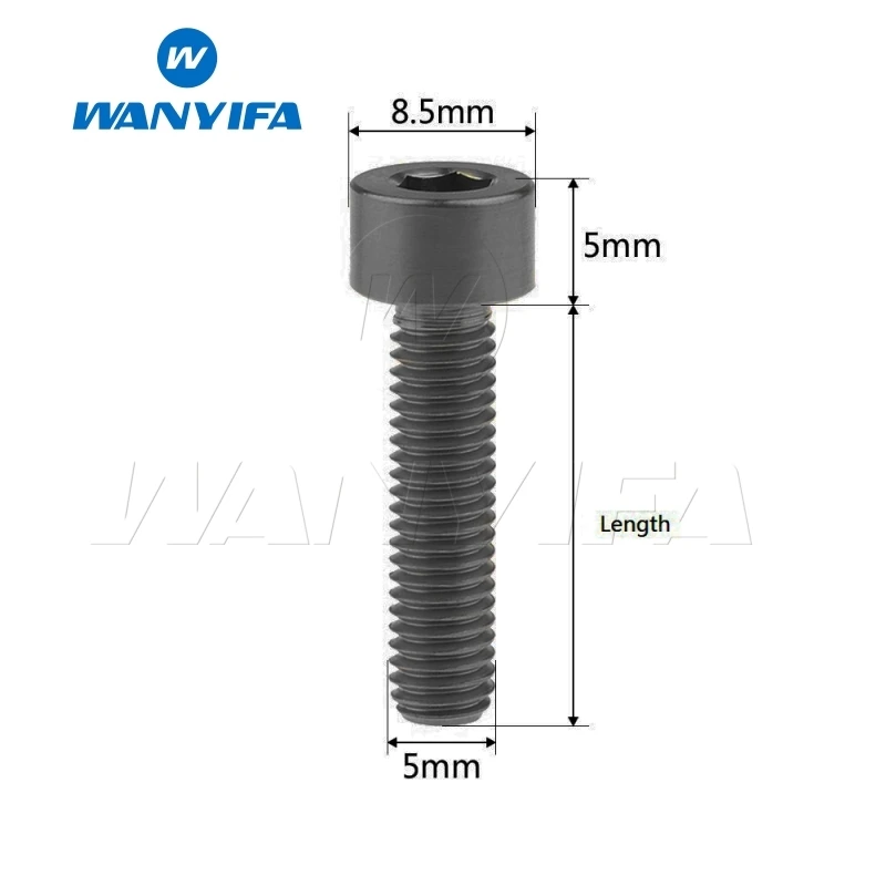 Wanyifa M5 x от 10 до 12 лет, 16, 18, 20, 25 30 35, 40 45 50 55 60 мм Винт С Титановым болтом клеймо для Велосипедный вынос руля велосипедный крепеж