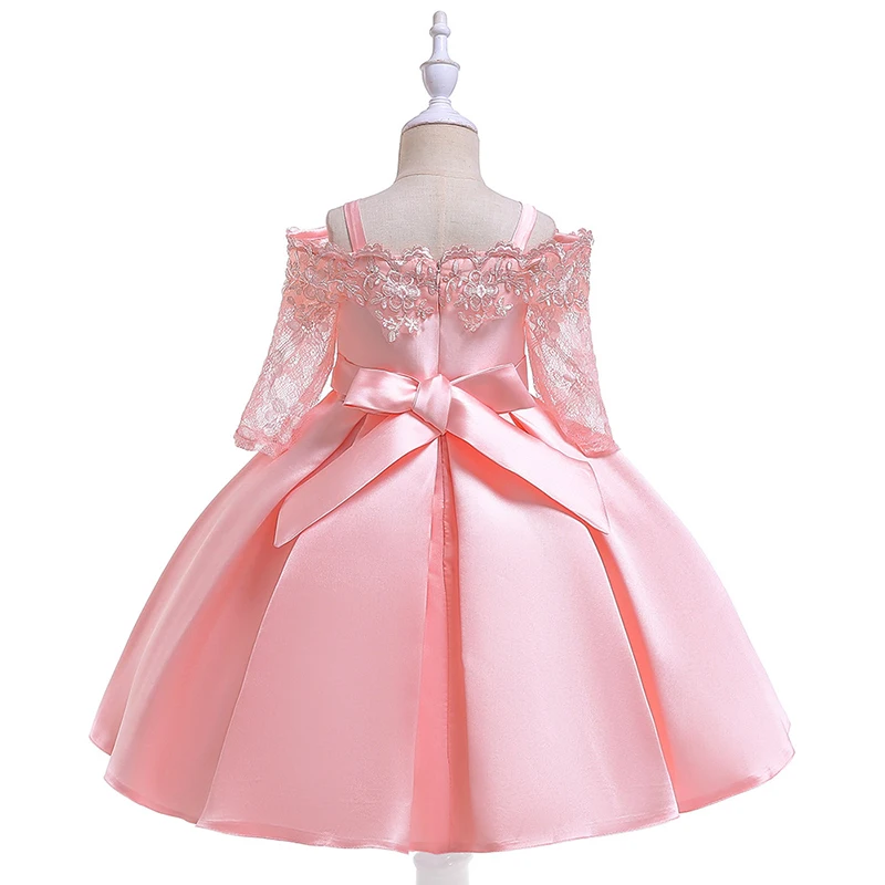 Bear Leader Girls Dress 2019 Summer New One-shoulder Party Princess Flower Puffy Kids Elegant Children Clothes | Детская одежда и