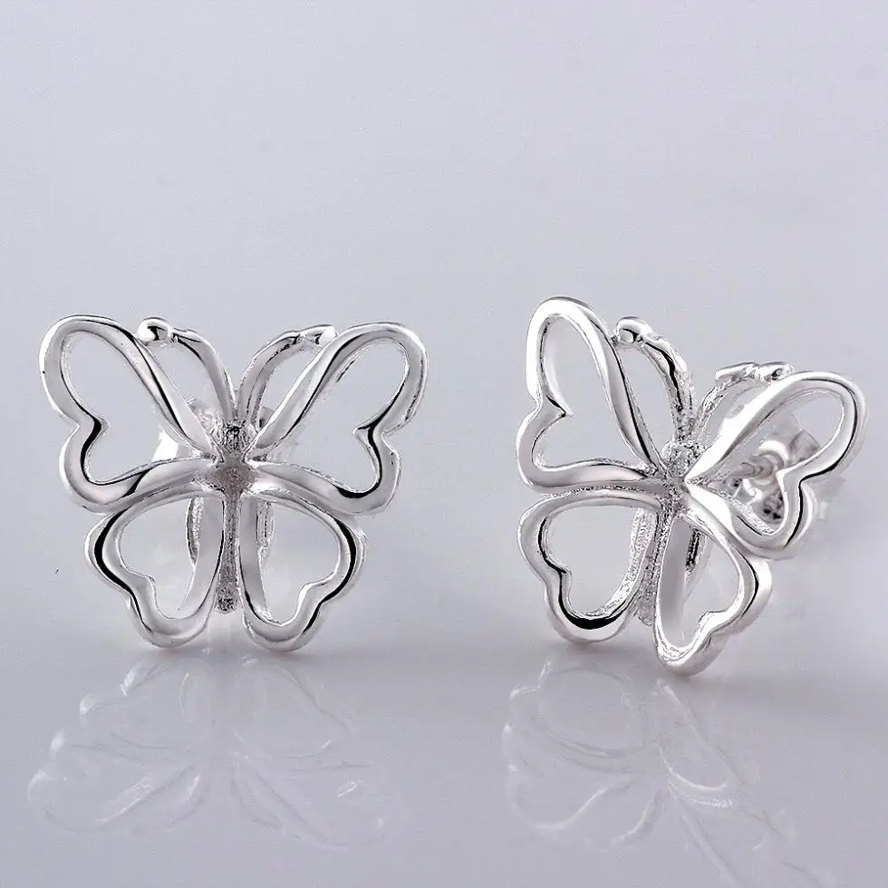 Серьги-бабочки CE665 # bijoux брендовые Ретро Винтажные посеребренные серьги italina |