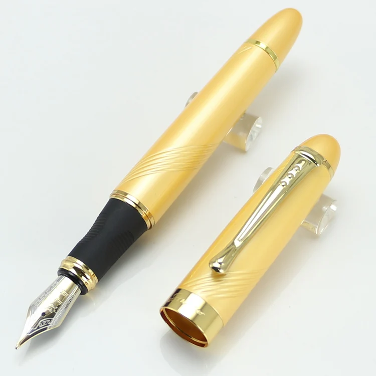 JINHAO X450 Высококачественная перьевая ручка Iraurita полностью Металлическая золотая ручка с зажимом роскошные ручки Caneta канцелярские принадлежности для офиса и школы - Цвет: 20