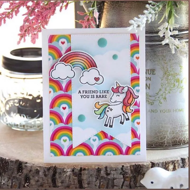 Единорог металлический Трафаретный вырубной штамп штампы трафарет для DIY