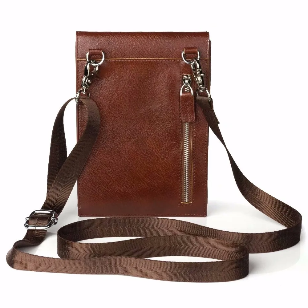 Чехол Кобура на молнии с двойными карманами Сумка ремнем из искусственной кожи