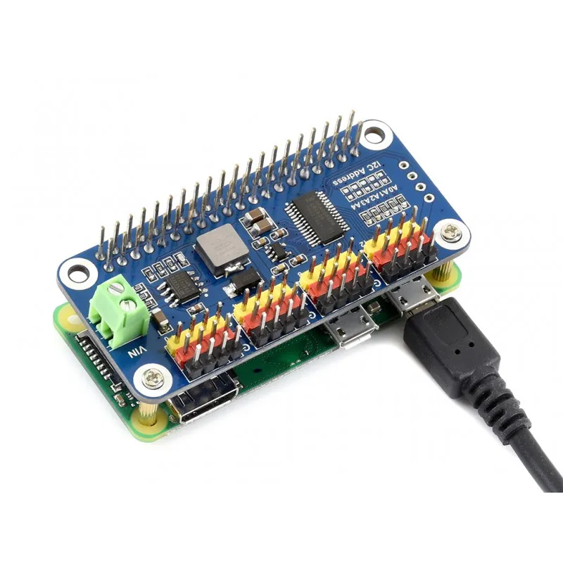 Серводвигатель для Raspberry Pi 16 каналов 12 бит интерфейс I2C. | Компьютеры и офис