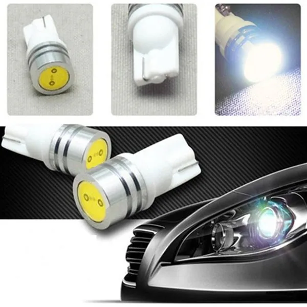 

Hot Overvalue 2Pcs T10 194 168 W5W 1 SMD LED White Car Auto Side Wedge Tail Light Bulb Turn Light Parking Marker Lamp DC12V