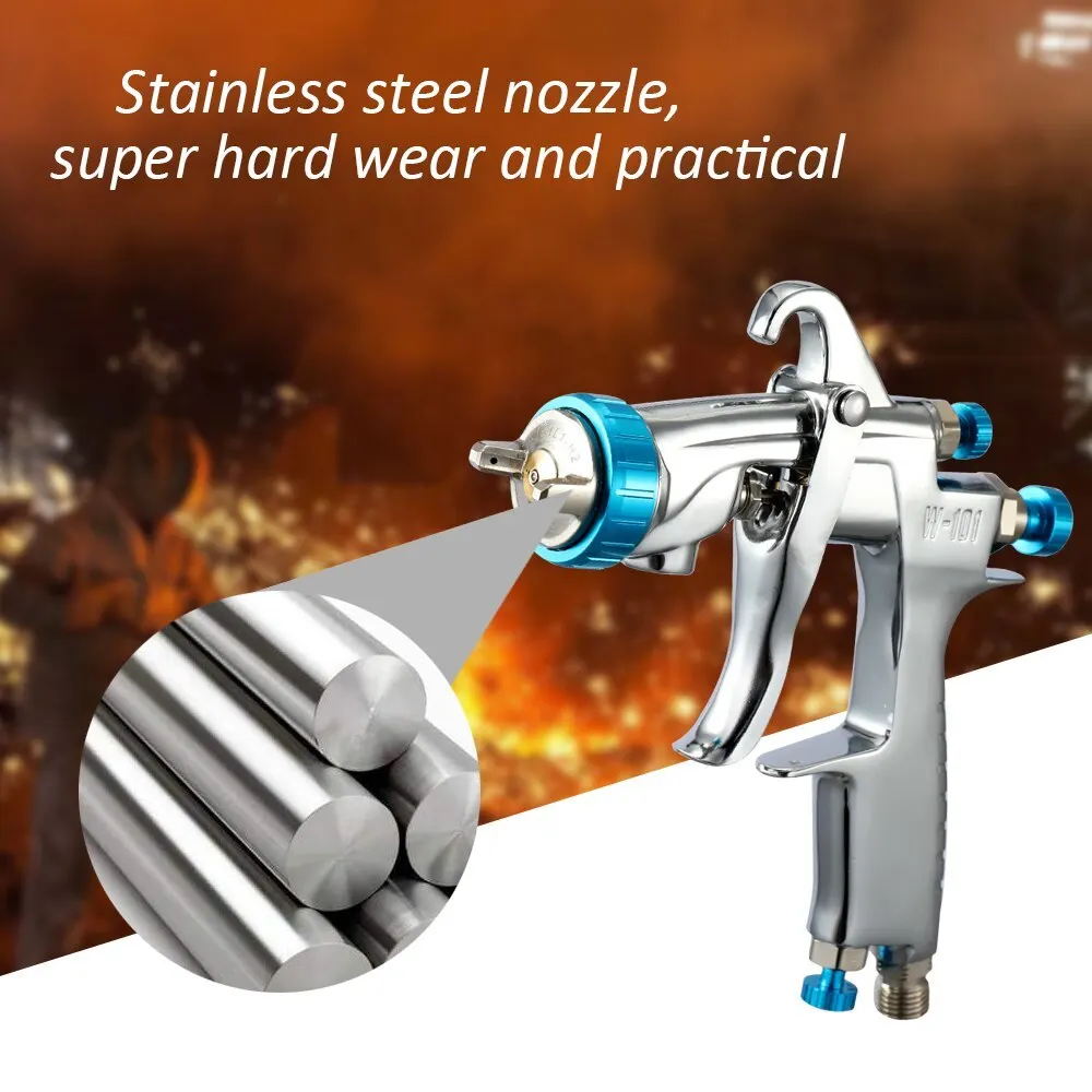 Пистолет распылитель краски краскопульт из нержавеющей стали с гравитационным