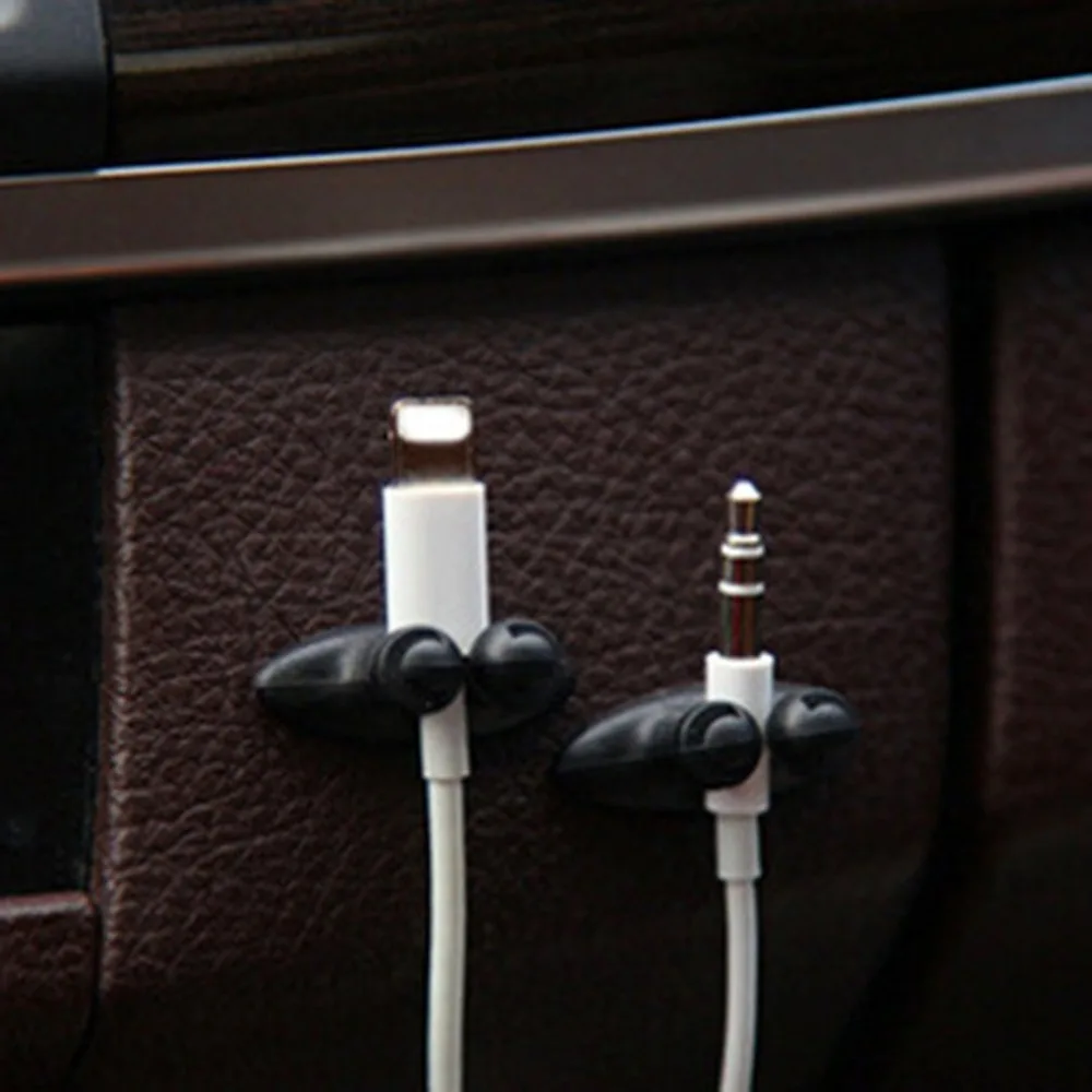 8 шт./лот автомобильный зажим для проводов USB кабель фиксированный зажим держатель кабеля для зарядки клейкий автомобильный зажим для зарядного устройства USB кабель автомобильный зажим
