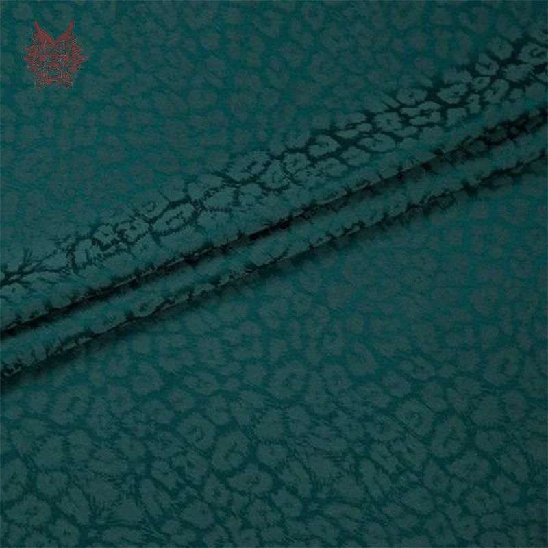 Дизайнер светло-фиолетовый золотой леопард жаккардовые шелковые ткани для