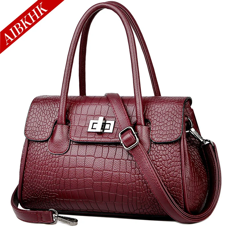 S9209-Burgundy Роскошные сумки из натуральной кожи, сумки через плечо для женщин, модная сумка-тоут, брендовая дизайнерская ручная сумка, женская сумка-мессенджер - Цвет: S9209-Burgundy