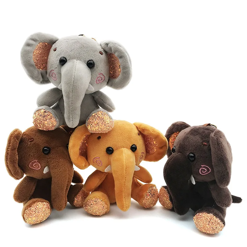 Милый брелок для ключей 10 см со слонами и блестками плюшевые игрушки кукла милый