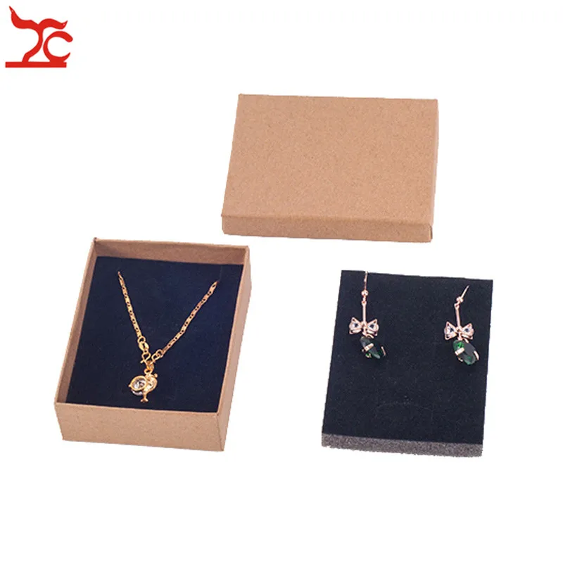 Pendant Box L Высокое качество Muji Стиль Ожерелье Ювелирные изделия Чехол для хранения влюбленных Кольцо Браслет Упаковка для серег подарок крафт-бумага коробка 10 шт - Цвет: Pendant Box L