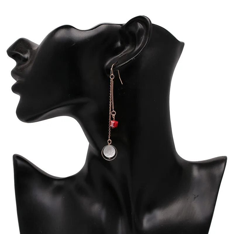 Юран милые Нитки строка Висячие Серьги Элегантный акрил длинные Длинные серьги