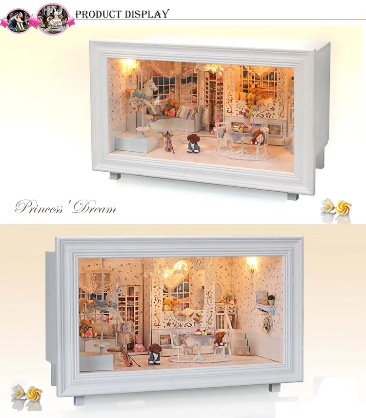 DIY Миниатюрный Кукольный дом игрушка модель строительные наборы кукольный домик деревянная мебель игрушки подарок на день рождения принцесса мечта игрушки для девочки