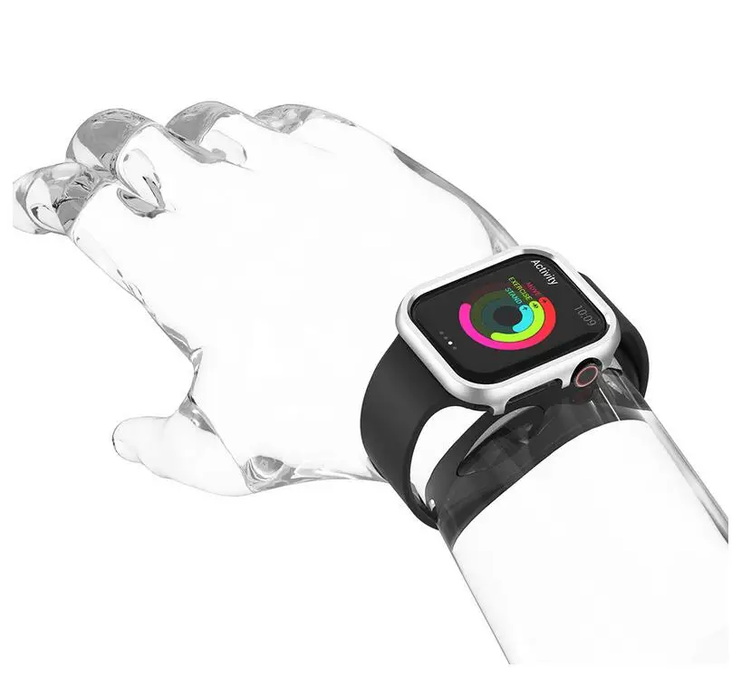 100 шт. алюминиевый сплав рамка защитный чехол для Apple Watch Series 4 40 мм 44 мм роскошный чехол оболочка идеально подходит для iwatch 44 мм