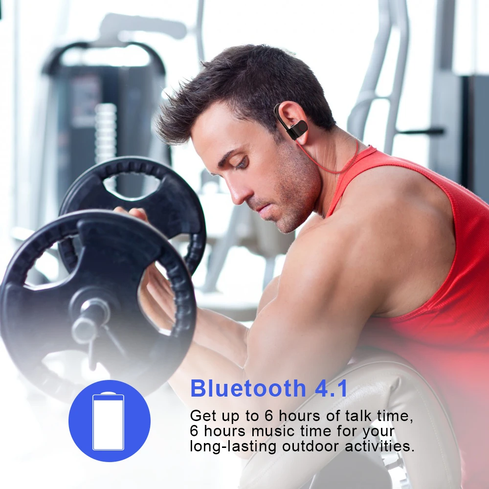 ALWUP Bluetooth наушники IPX4 водонепроницаемые беспроводные спортивные бас bluetooth с