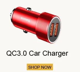 Baseus автомобильное зарядное устройство с двумя usb-портами 5,5a, быстрое автомобильное зарядное устройство, адаптер для iPhone 7 6, зарядное устройство для смартфонов, с кабелем 1 м для iPhone