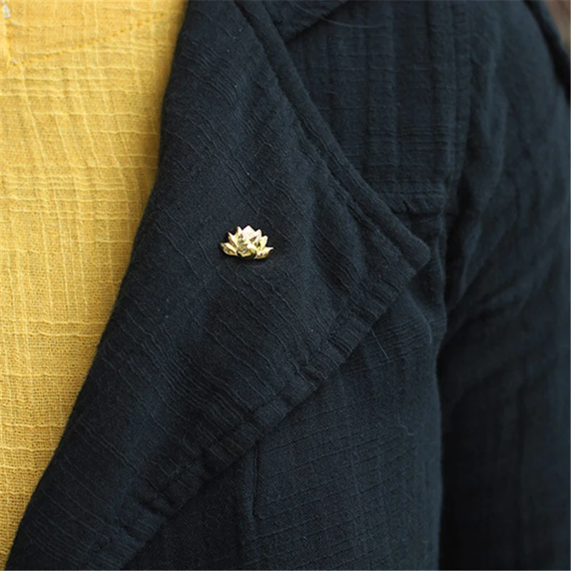 Женская Брошь значок Lotus Fun Винтажная брошь ручного изготовления из настоящего