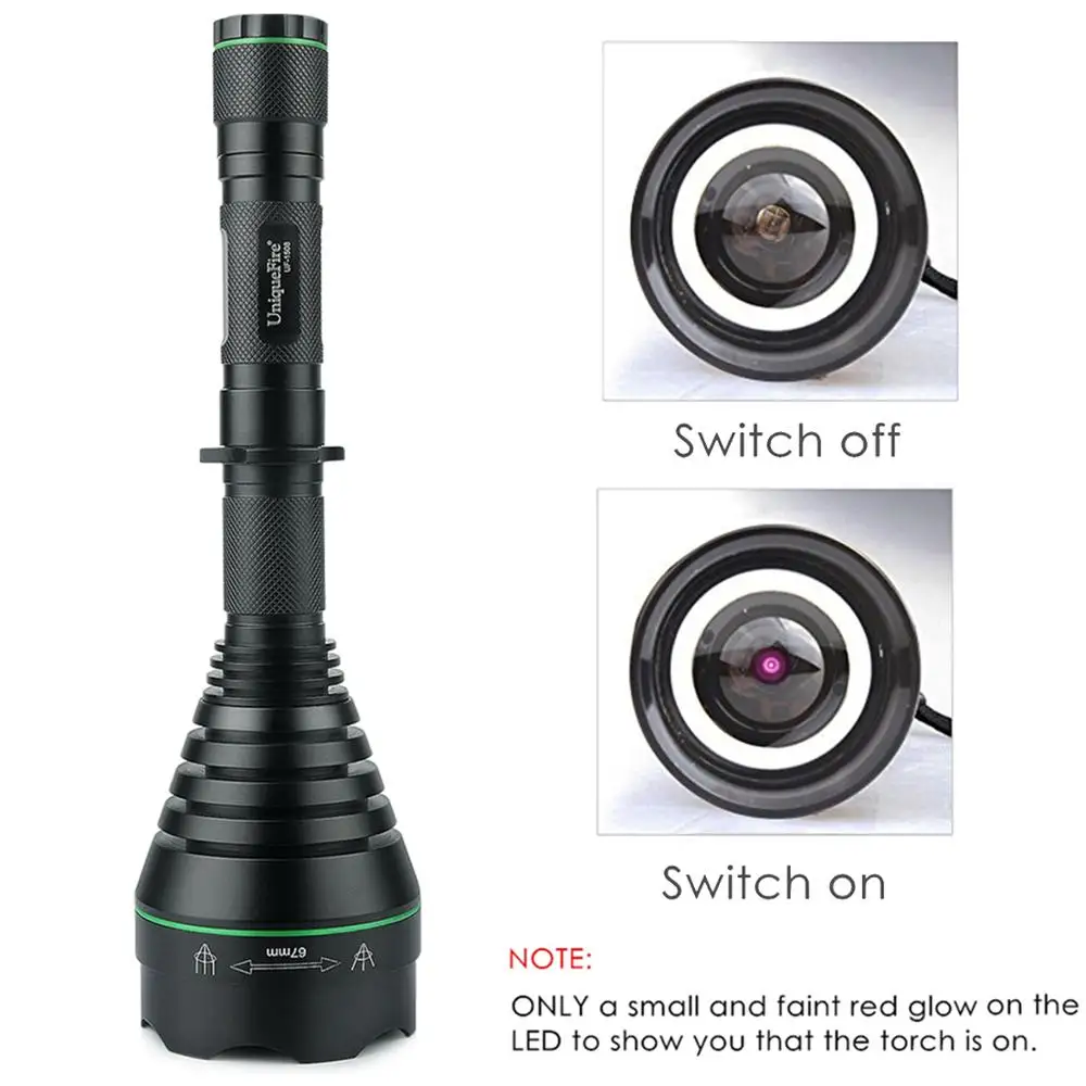 UniqueFire 1508 T67 IR 940nm светодиодный фонарик Zoom Foucs инфракрасный свет ночного видения 3 режима света с 1 ''кольцо крепления оптического прицела