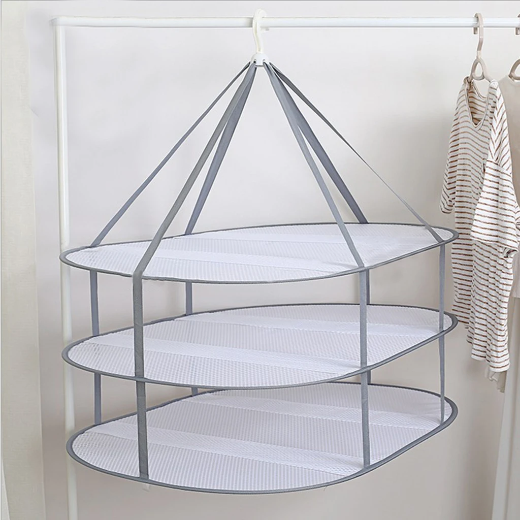

Underwear Folding Net Mesh Hanger Sweater Laundry Basket Dryer