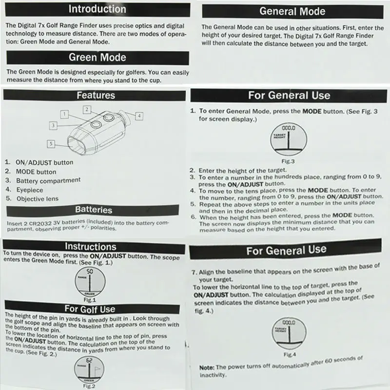Дальномер для гольфа с чехлом CJY/017 7 раз увеличения|measure|golfmeasure distance |