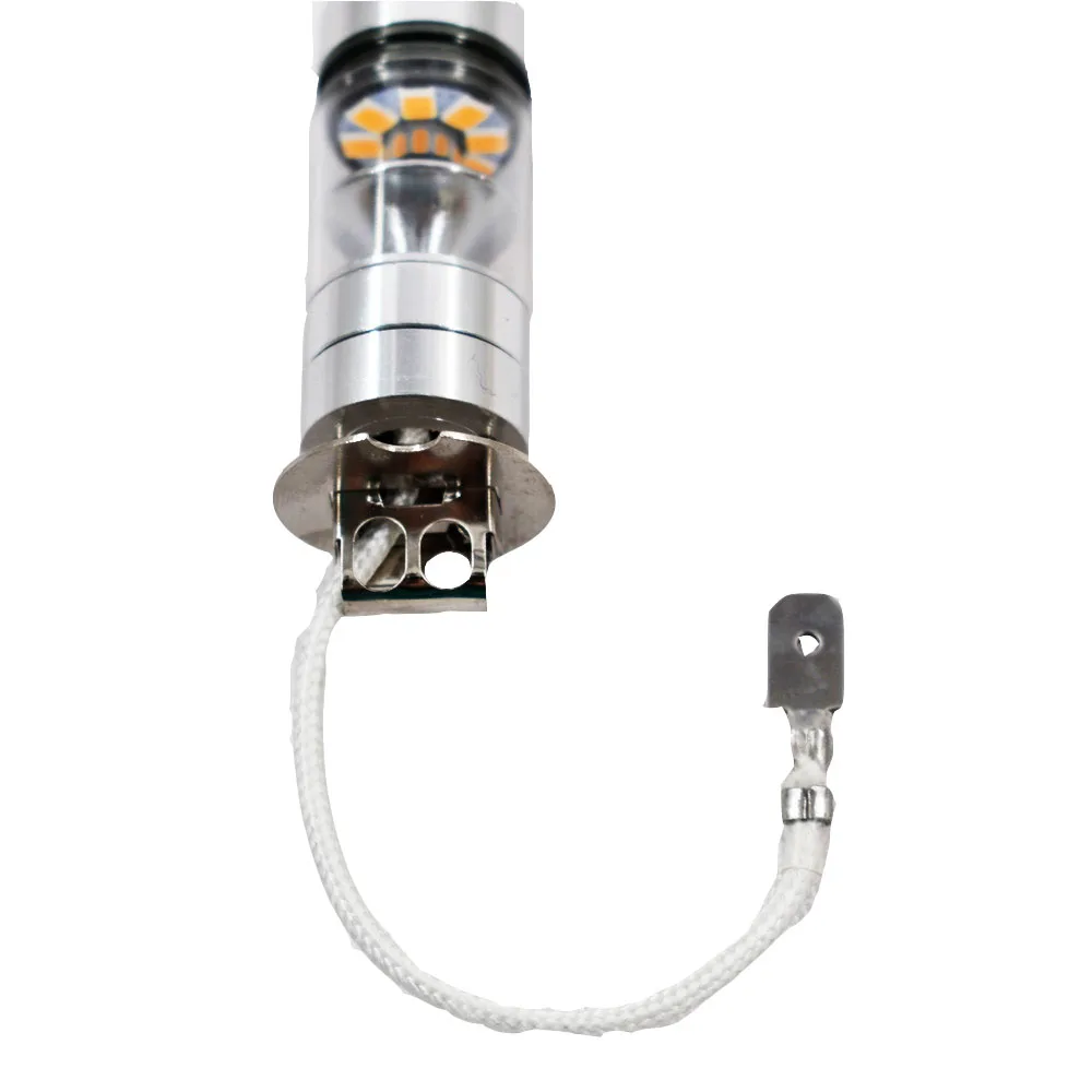 2x H3 100 Вт высокой мощности 2835 20SMD светодиодный желтый противотуманный DRL