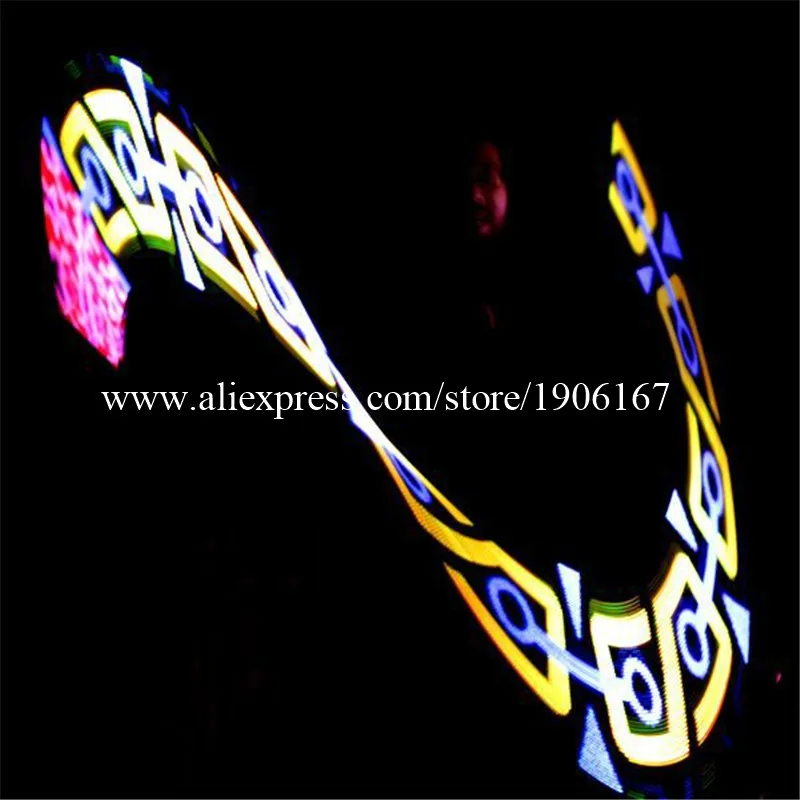 Полноцветные 30 пикселей светодиодный POI магические палочки программируемый