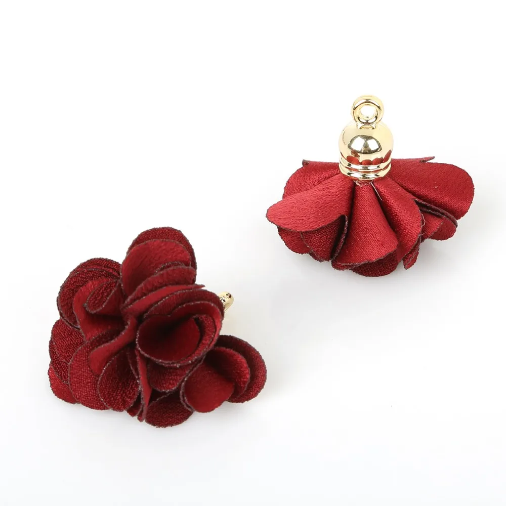 Акция! Подвески для сережек ручной работы в виде цветов 2 шт. 3 см брелоков ремней