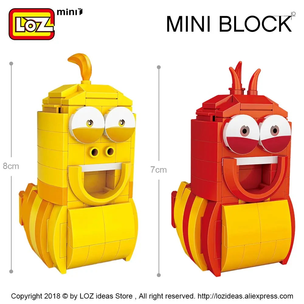 LOZ Mini Blocks Animal Cartoon Worm Set Assembly Anime Action Figure Kawaii Bricks Building Educational Toy DIY | Игрушки и хобби
