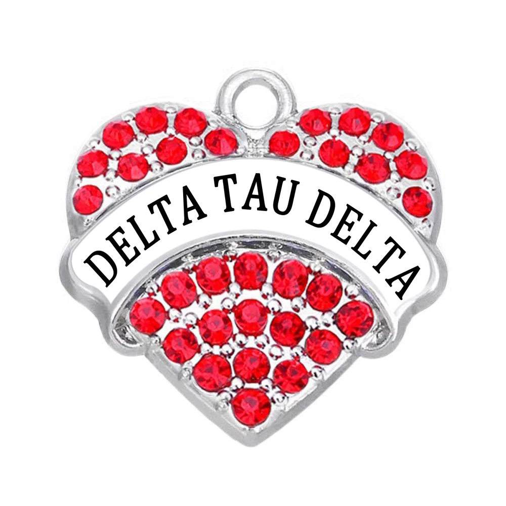 Модная подвеска в форме сердца для студенческой ассоциации Дельта Тау