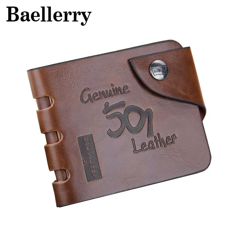 

Baellerry Wallet Vintage Short Men Wallets Coin Pocket Purse PU Leather Card Holder 100PCS/lot