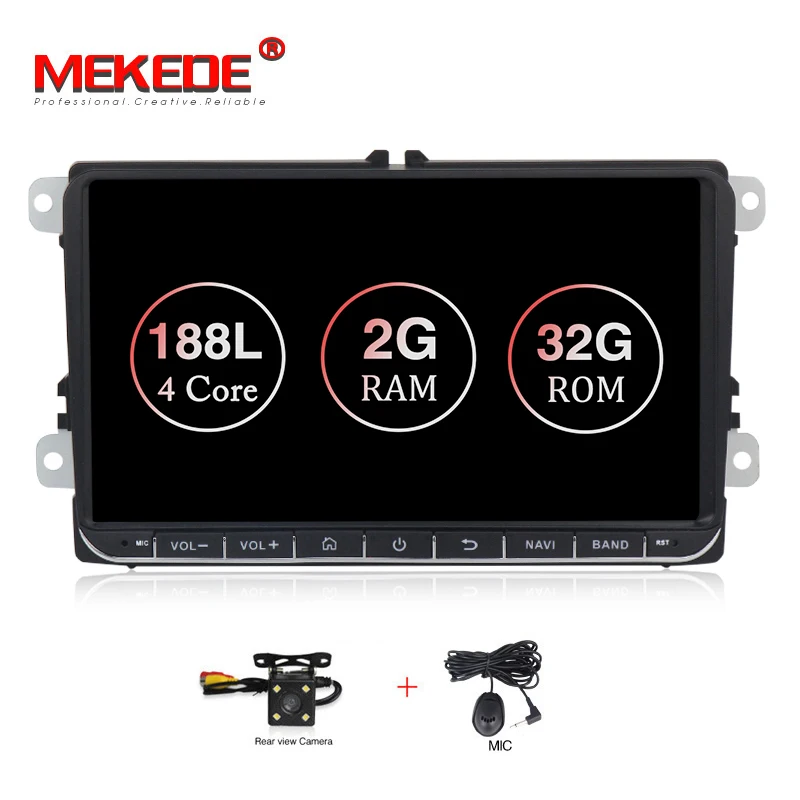 CAR DVD CAMERA " Android 9,1 2+ 32G Автомобильный gps-навигатор для VW Volkswagen SKODA GOLF 5 Golf 6 POLO PASSAT B5 B6 JETTA TIGUAN dvd плеер BT RDS - Цвет: CAR DVD CAMERA