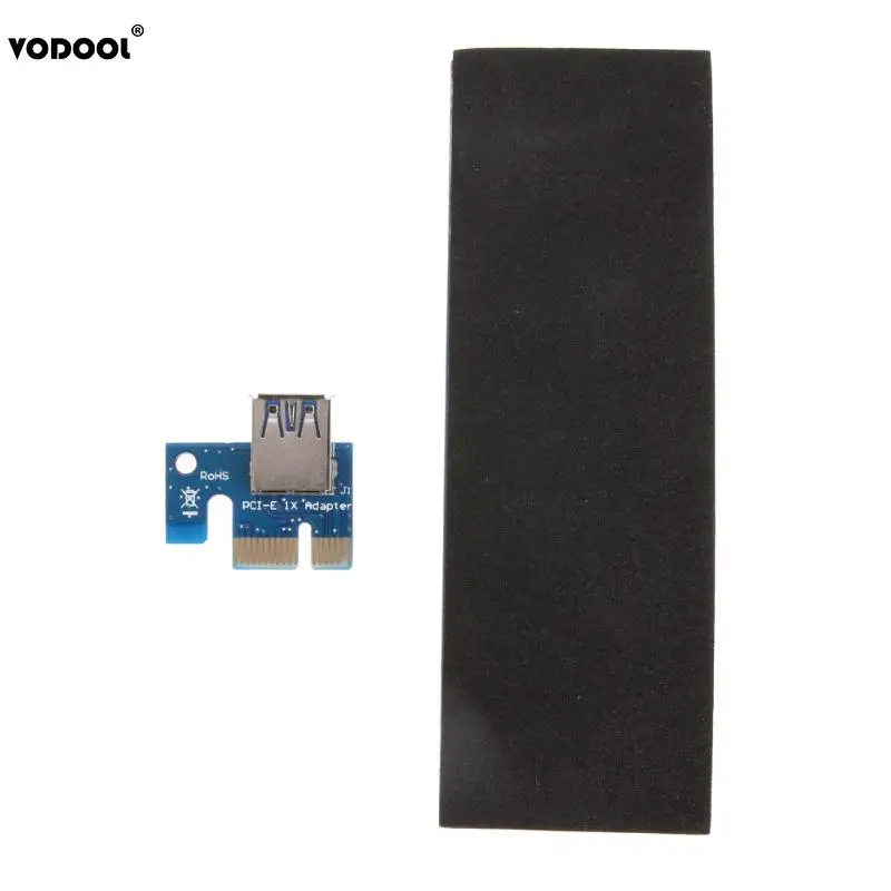Адаптер для ПК VODOOL PCI Express E 1X до 16X USB3.0 Mining Machine Extender Riser PC Computer Expansion Card с кабелем 15Pin