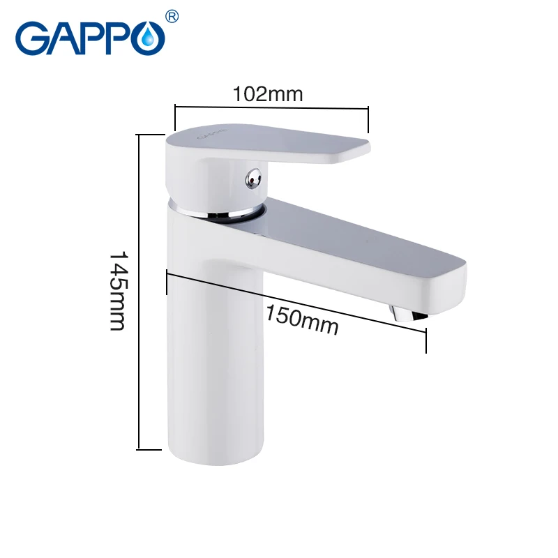 Gappo white bathroom basin faucets deck mounted cold and hot water single handle Brass Home Brand Improvement | Обустройство дома