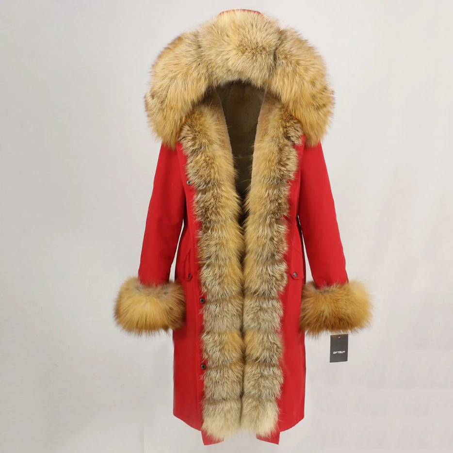 Зимняя куртка женская X-long Parka непромокаемая Верхняя одежда натуральный мех пальто натуральный Лисий Мех капюшон Роскошная Верхняя одежда Съемная бренд