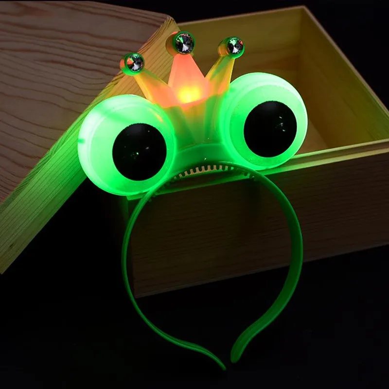 Новинка светящаяся Детская повязка на голову лягушки принца для девочек детский