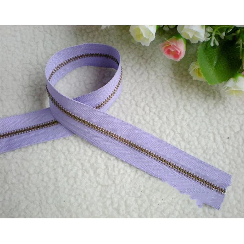 purple Meetee 3 ярдов металлическая молния бронзового цвета 3# размер DIY аксессуары ручной работы u-образный код стоппер ползунки для одежды сумочка Сумочка поставка кошелька - Цвет: purple