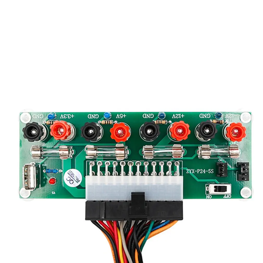 Электрическая цепь 24 скамейки Atx контакты питания компьютера Pin Breakout плата модуль