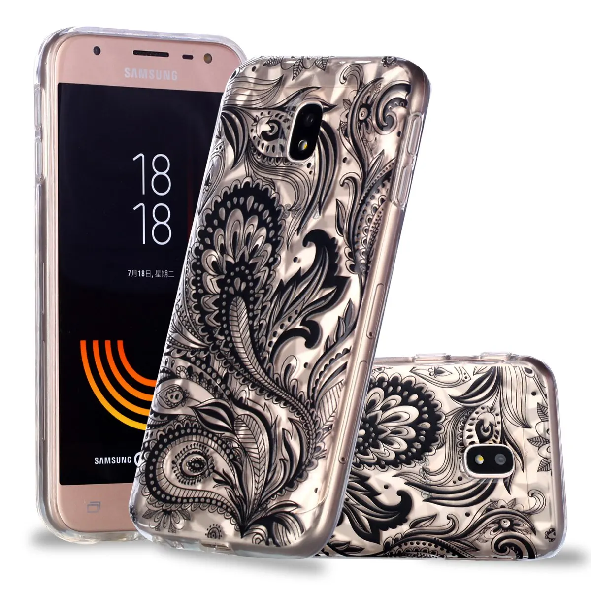 Защитный чехол для Samsung Galaxy J3 2018 J330 J330F мягкий силиконовый из ТПУ с рисунком J 3