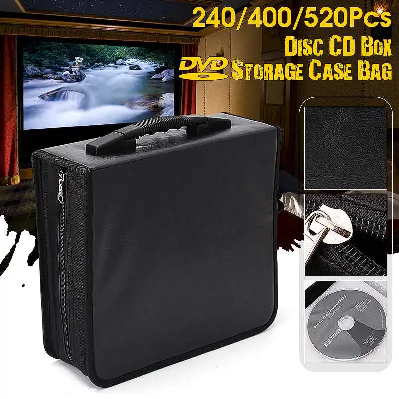 DJ Альбом Сбор хранения 240/400/520 диск CD DVD Портативный хранения карта мира печатных держатель прочный бумажник сумка кошелек