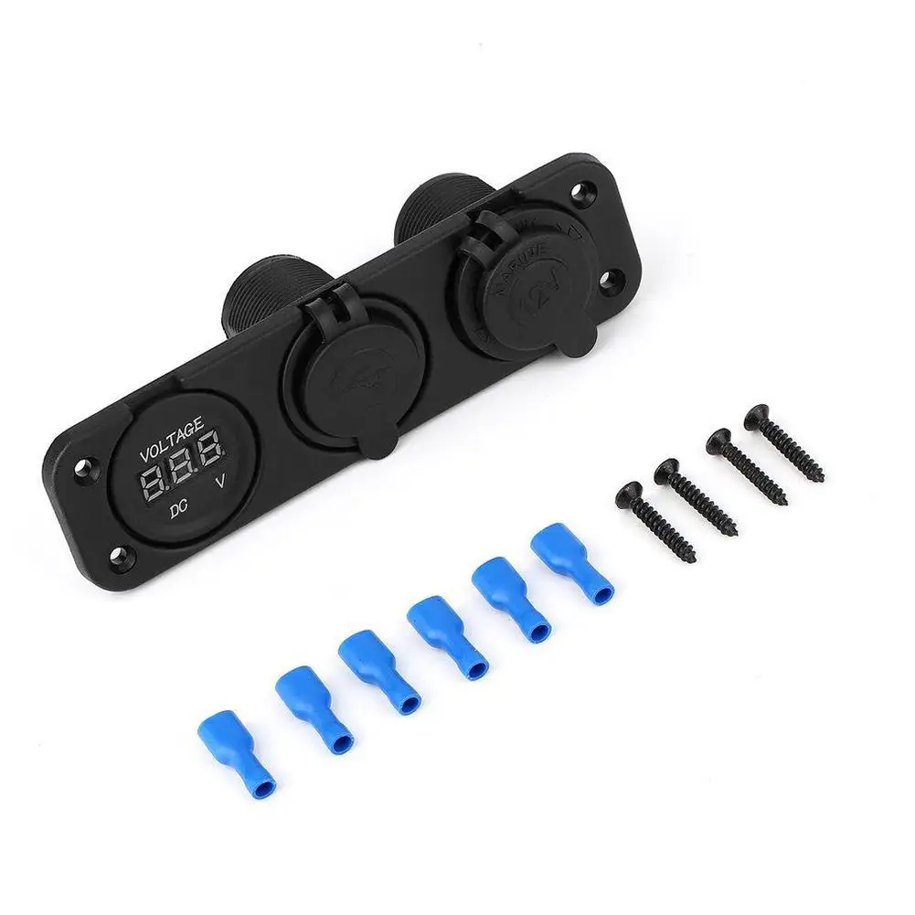 12V Car Cigarette Lighter Socket Splitter 2 Port Multi Functions USB Power Adapter Charger for Smart Cell Phone Safely Charging |