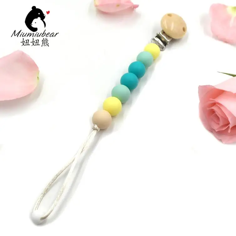 Силиконовые Прорезыватели для зубов Детские пустышки на клипсе с цепочкой