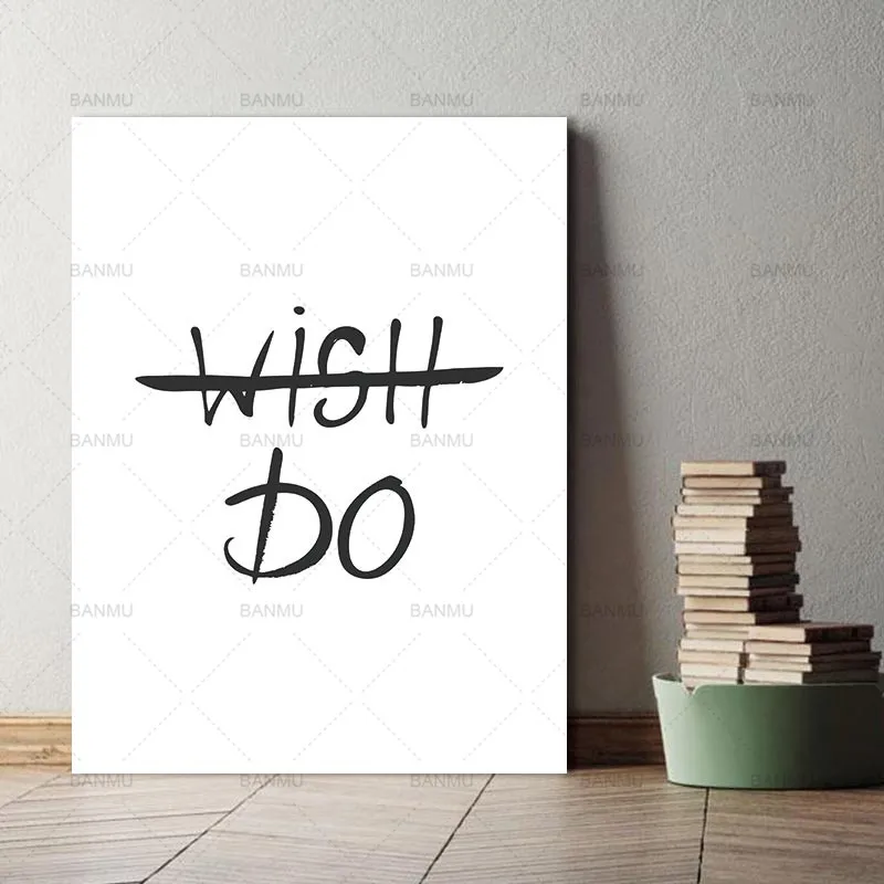 Wish Do Quote Холст Искусство Печать постер настенные фотографии для детской комнаты