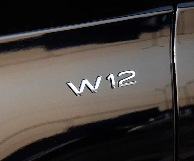 Фирменная Новинка W12 бампер наклейки JDM сзади знак боковой эмблемы для audi A4 A6 A8 Q3 Q5