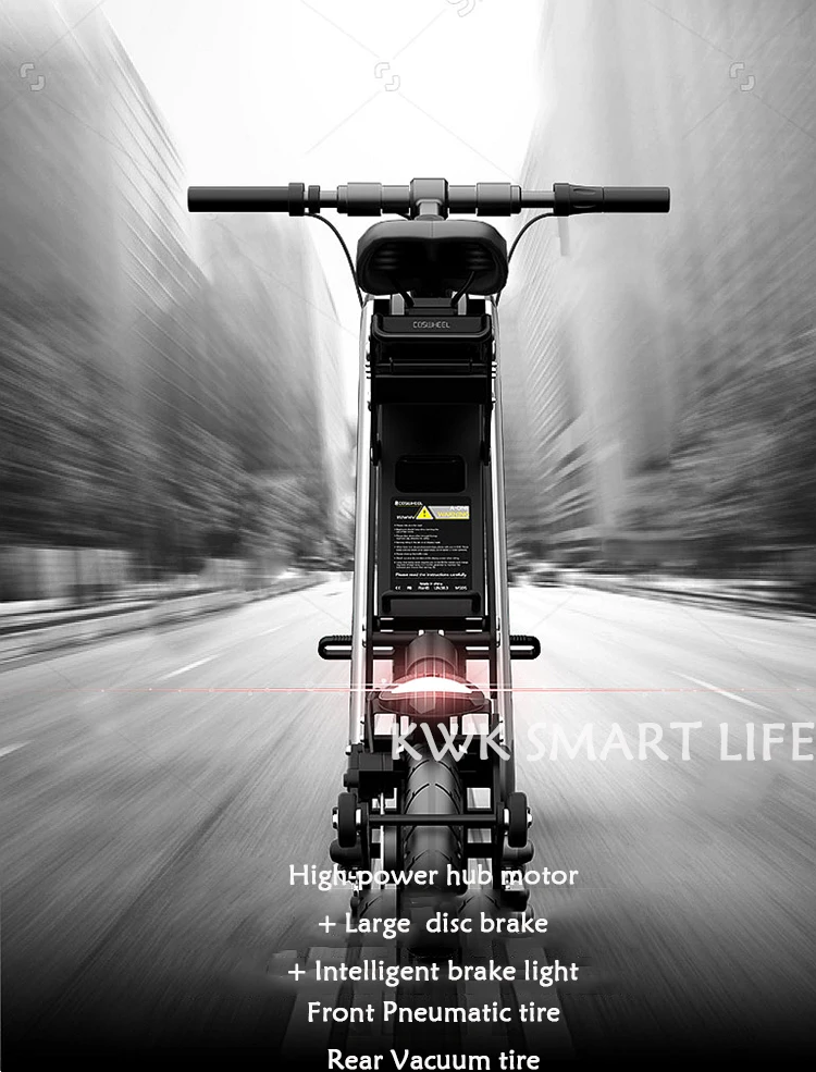 COSWHEEL A-ONE PRO 8 дюймов 40 км складной электрический скутер портативный подвижный скутер для взрослых Электрический велосипед