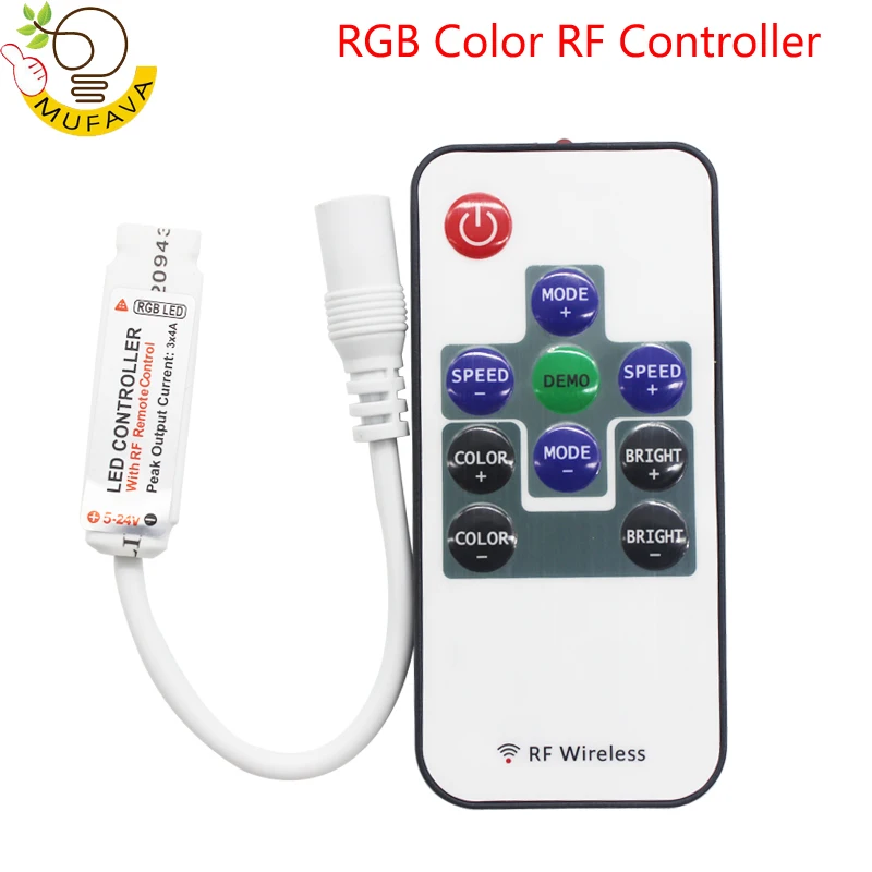 DC 5 ~ 24V RF беспроводной пульт дистанционного управления диммер 24/44 клавиши общие