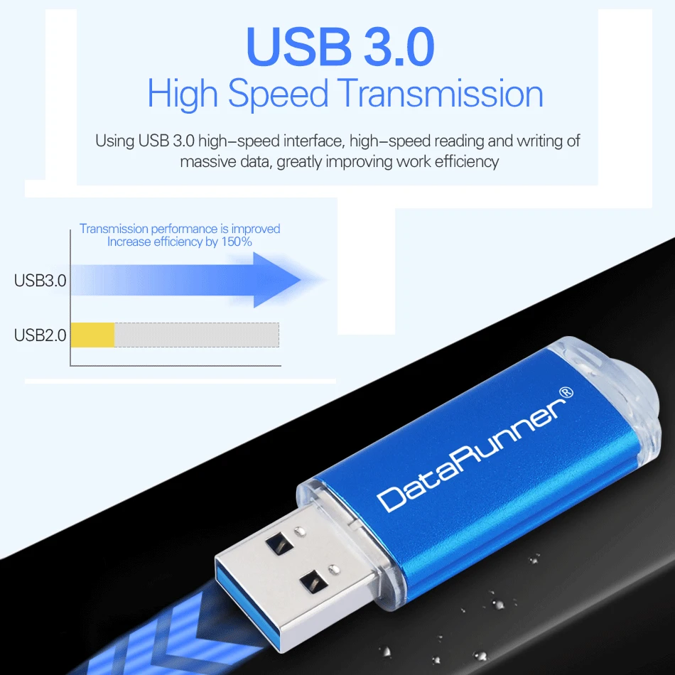 DataRunner Usb флеш накопитель металлическая ручка карта памяти 3 0 16 ГБ 32 64 128 256