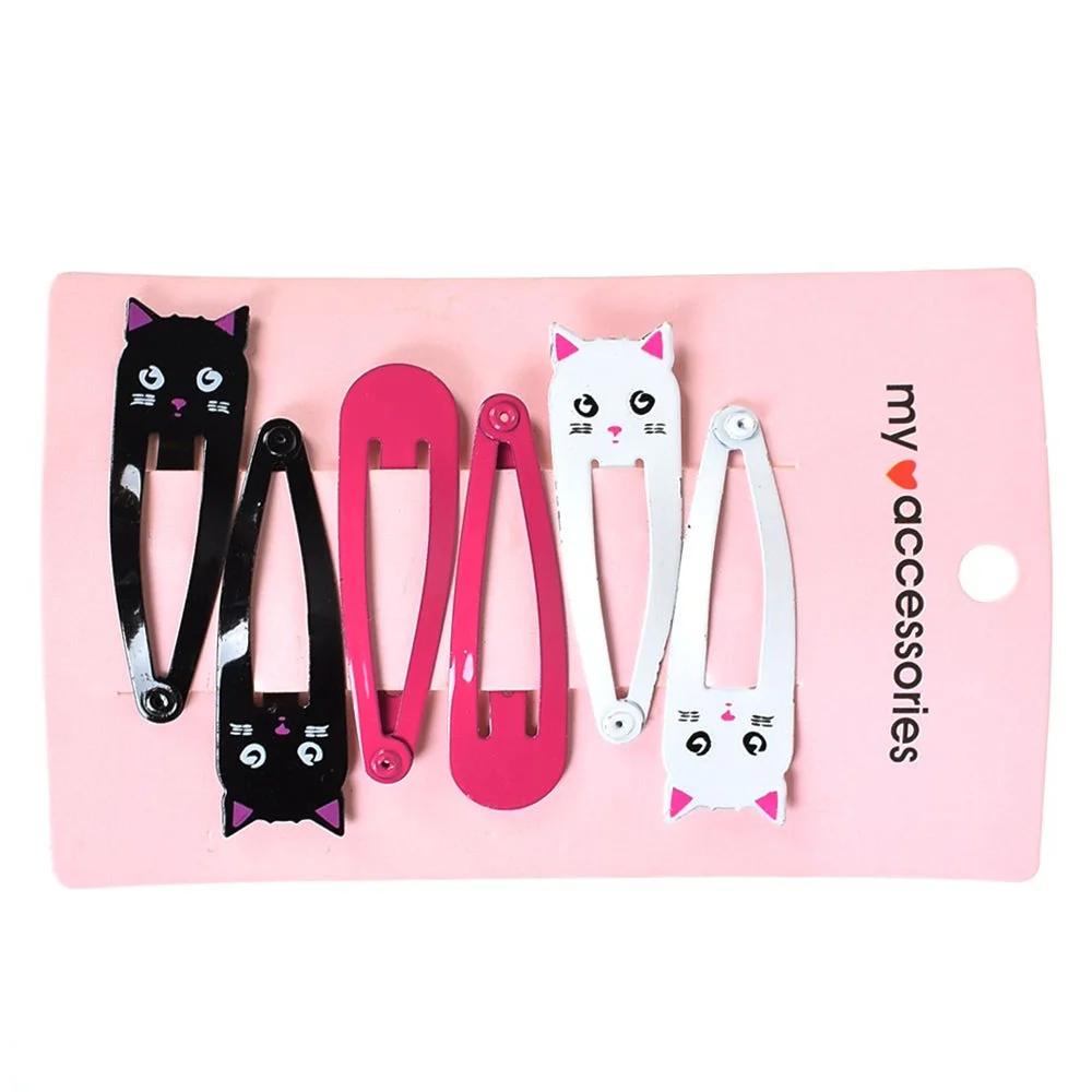 

6pcs/set Hair Clips Little Girl Cartoon BB Hairpin Kids Barrettes Headwear Children Snap Clip Bang Side Hairpin Hair Accessorie