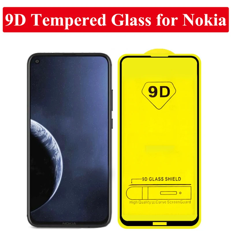 Закаленное стекло 9D для Nokia 9 PureView Защитное экрана 5 1 6 7 8 Plus X5 X6 X7 2018 2017 | Мобильные