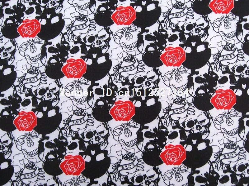 WF142 водонепроницаемая ткань с ПВХ покрытием Роза и череп|waterproof fabric|fabric waterprooffabric
